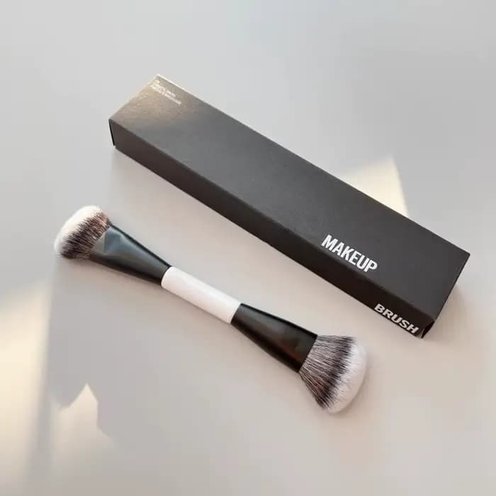Pinceau de maquillage double embout F4 pour fond de teint
