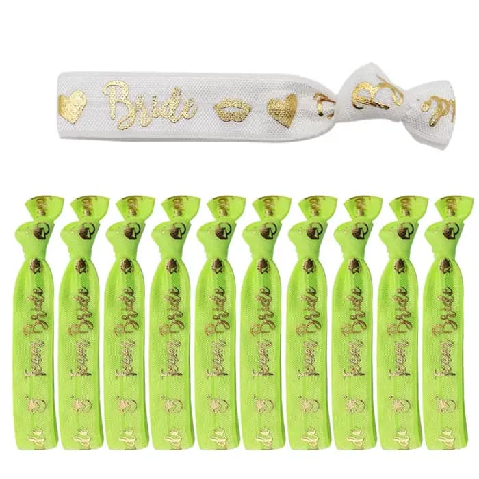Bracelet de fête d'enterrement de vie de jeune fille, 11 pièces, accessoires de décoration pour future mariée, fournitures de fête de poule, de mariage, de fête prénuptiale