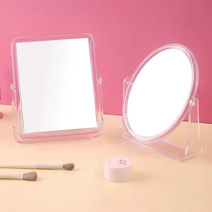 Mode 360 ° Miroir cosmétique rotatif Double face avec support