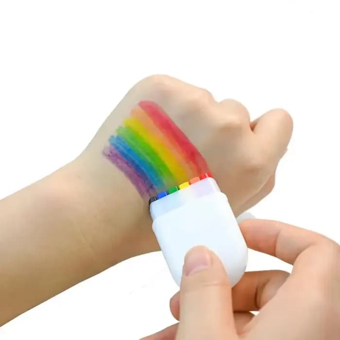 Accessoires de peinture DIY, bâton de peinture pour le visage arc-en-ciel, couleurs vives non toxiques, peinture pour le visage et le corps, soluble dans l'eau, peinture corporelle 6 couleurs