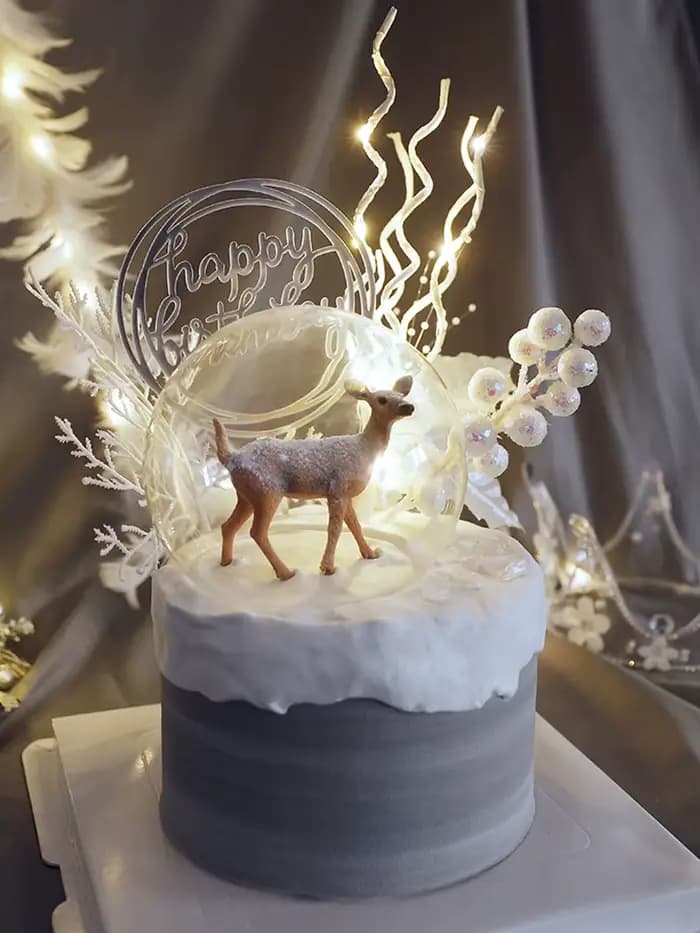 Décorations de gâteau joyeux Noël pour filles, décorations de cerf, fête d'anniversaire, baby shower, fournitures de cuisson des travailleurs, cadeaux d'amour