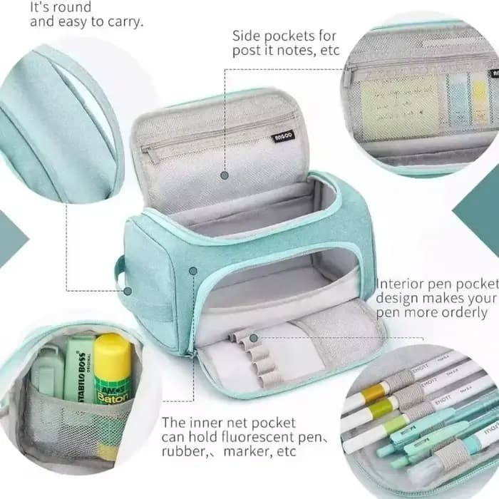 Super grande trousse à crayons portable multifonctionnelle