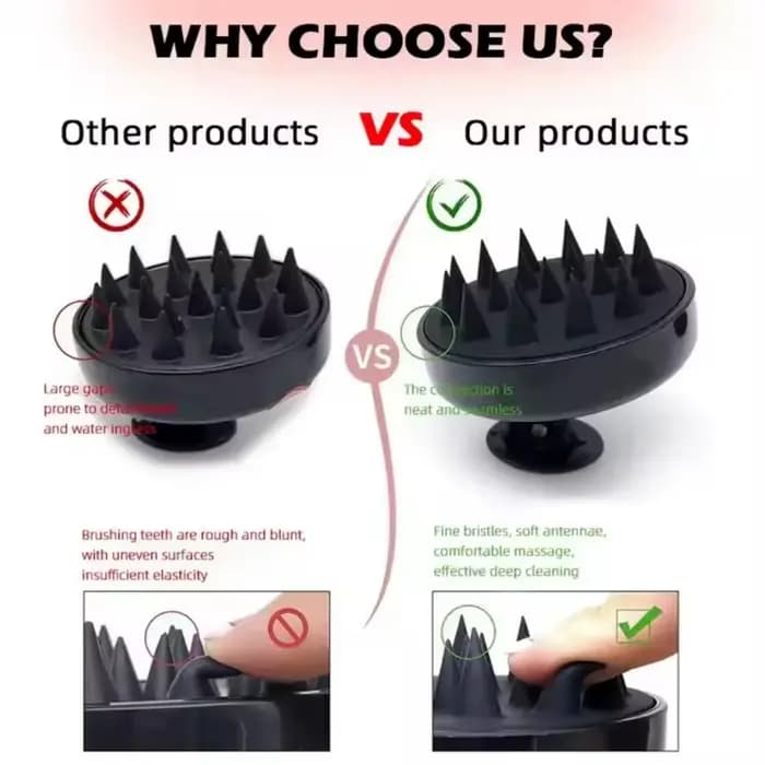 Nettoyage et massage de la tête Brosse