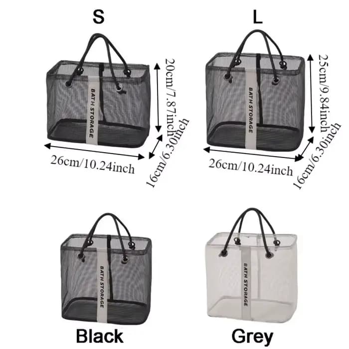 Sac de toilette en maille grande capacité