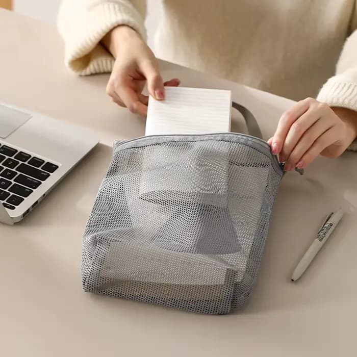Trousse de toilette portable 23x26cm avec poignée pratique
