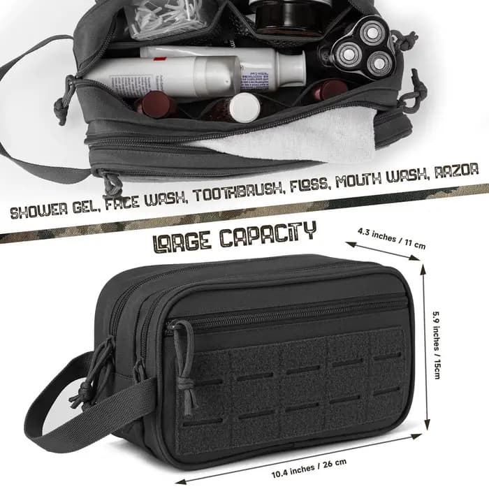 Trousse de toilette tactique pour hommes