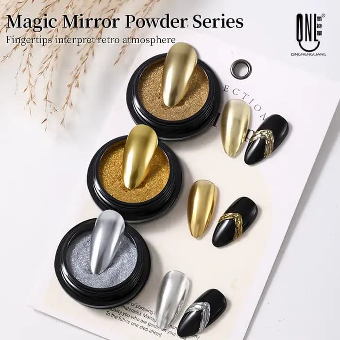 Poudre magique pour ongles en 3 couleurs