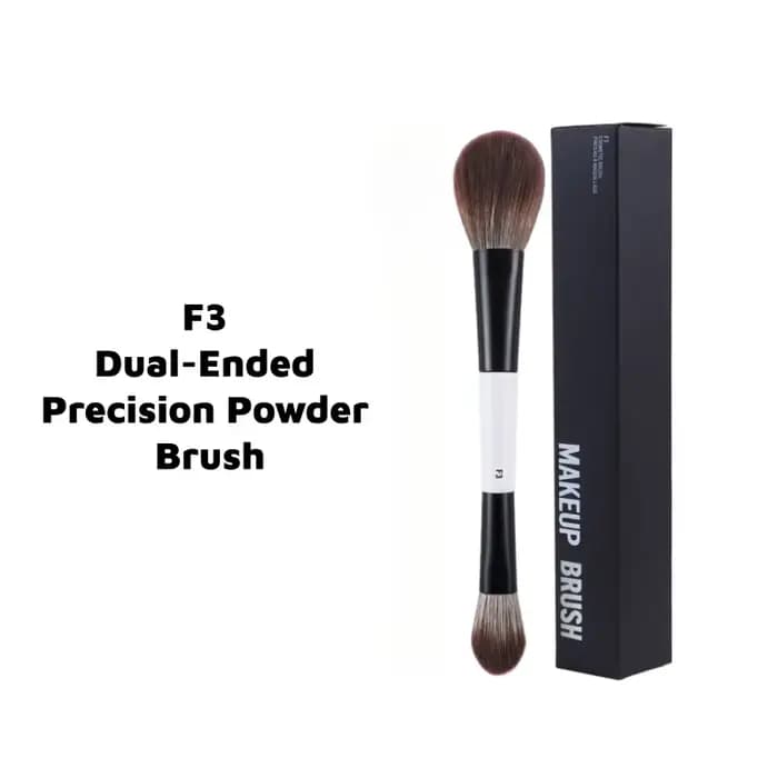 Pinceau de maquillage double extrémité MBM F4 pour fond de teint