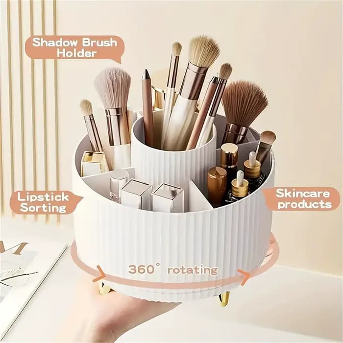 Boîte de rangement rotative pour maquillage - Conteneur