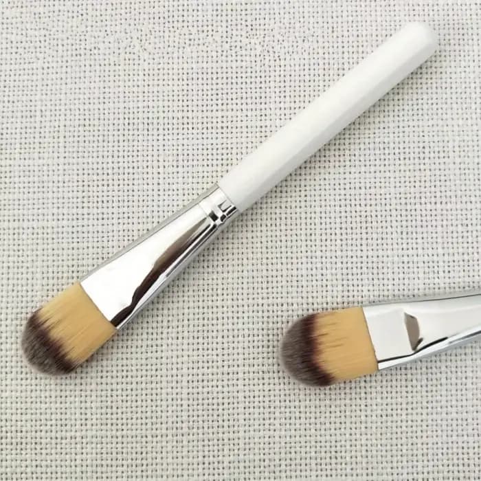 Manche en bois masque brosse poudre humide blush