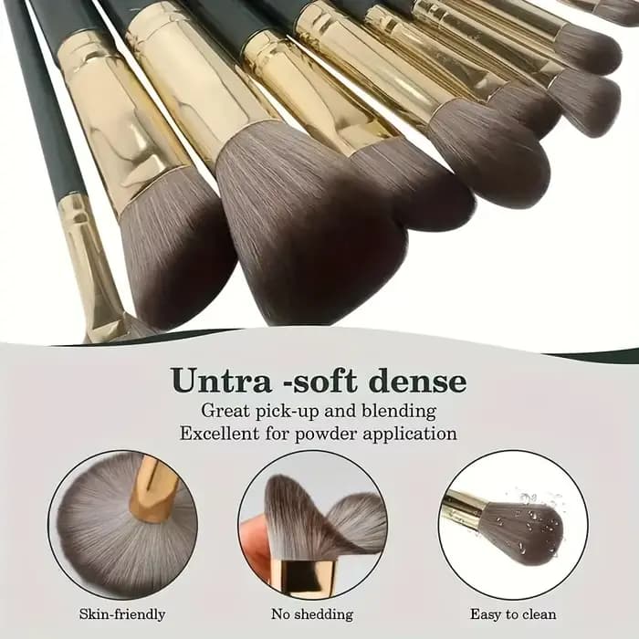 14 pièces ensemble de pinceaux de maquillage doux moelleux fard à paupières brosse correcteur