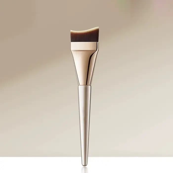 Pinceau de fond de teint Ultra-fin à tête plate en forme d'arc, pinceau liquide de fond de teint sans peinture et sans trace, professionnel
