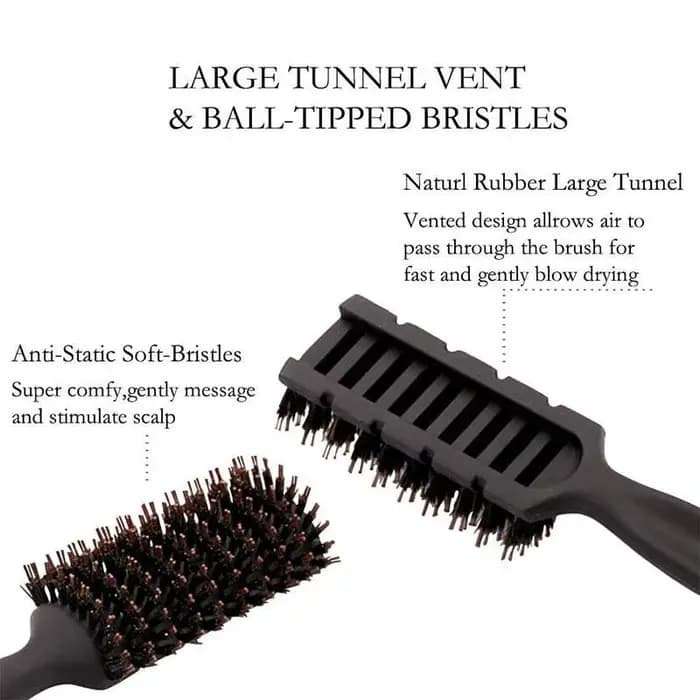 Peigne en poils de sanglier doux anti-leges