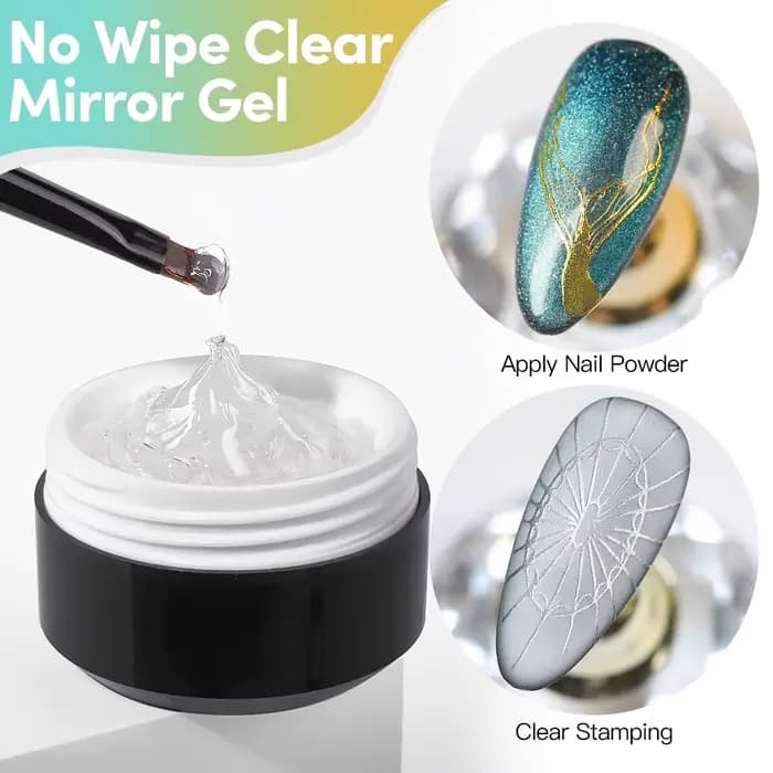 AS 15ml Semi solide miroir magique poudre modélisation Gel vernis 3D clair Nail Art multifonctionnel colle tremper estampage mélange Gel