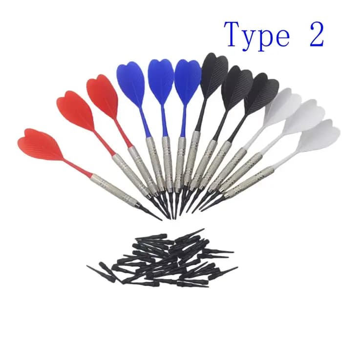 Fléchettes électroniques en plastique, 12 pièces, 14g, pour planches électroniques, jeu de fléchettes à pointe en plastique, fixation 36 pièces de remplacement de tête de fléchette
