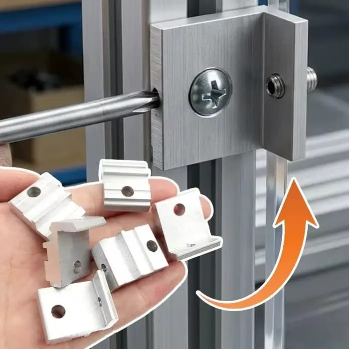 20/1 Sets Accessoires de fixation pour panneaux latéraux, Pièces de fixation pour profilés en aluminium, Supports de fixation pour séries 2020 3030 4040, Matériel de bricolage