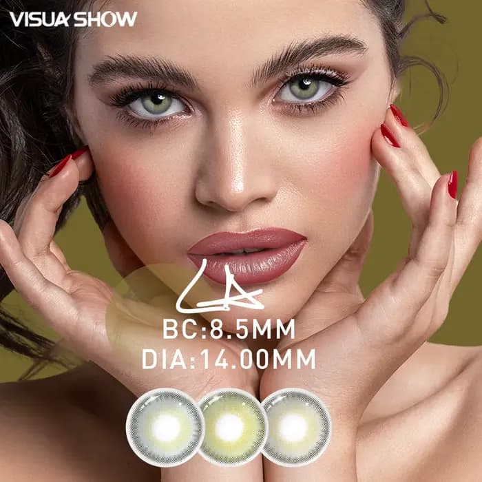 VISUASHOW LA Girl Lentilles de contact colorées vertes 3 tons 14