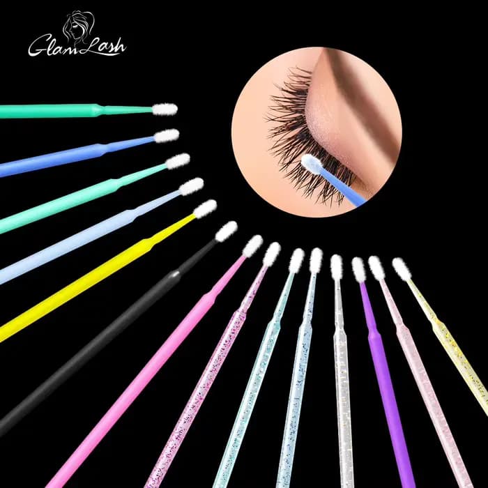 GLAMLASH – Micro brosse jetable pour Extension de cils, 100 pièces