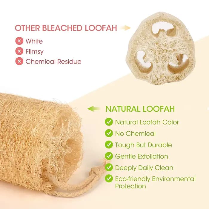 Lot d'éponges loofah bionickel ables en cellulose, 4 pièces, extinction naturelle, brosse de douche, pour la cuisine, HOfah