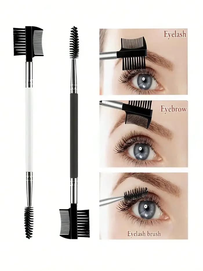 1/2/5 pièces 3 têtes sourcils cils Shaper Double tête brosse maquillage outil de toilettage cosmétique avec 3 brosses à bobine différentes