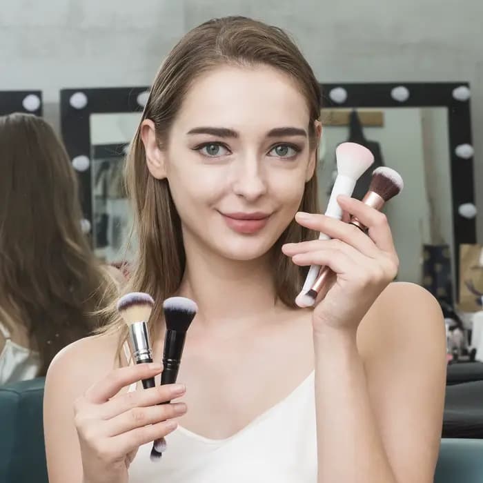 Pinceaux de maquillage avec logo personnalisé