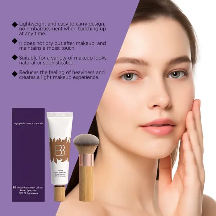 Kit Crème BB Écran Solaire Protection Efficace Contre le Soleil Contrôle du Sébum Couvre les Imperfections du Visage Maquillage Parfait Base de Teint