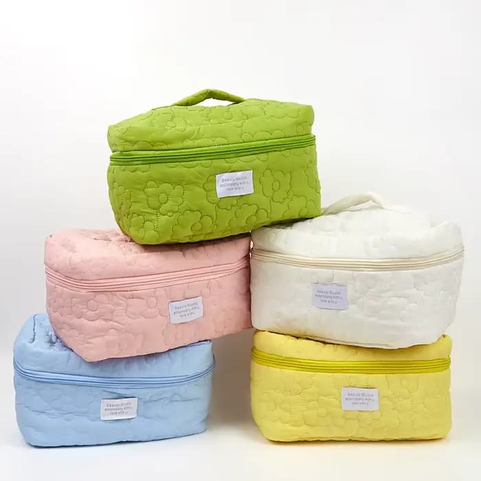 Trousse de maquillage à motif de fleurs pour femmes