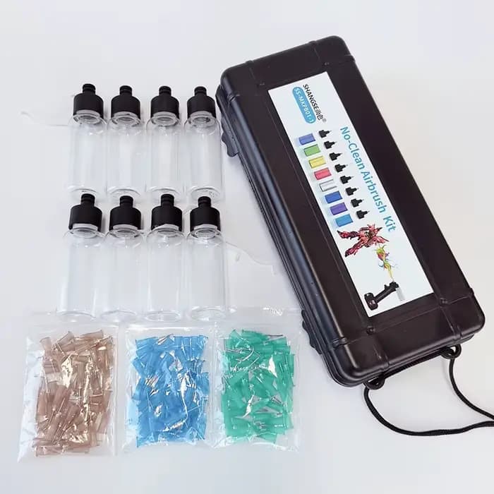 SHANGSE – Kit d'accessoires avec bouteille spéciale de 50ml et buse jetable de 0.2mm/0.3mm/0.5mm/0.8mm
