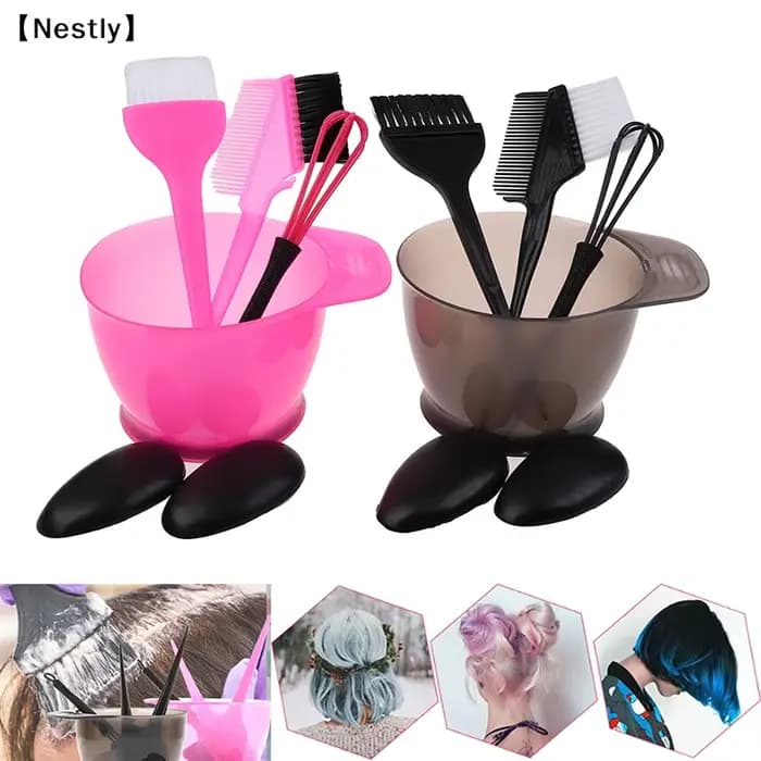 Ensemble de 5 brosses et bols pour coloration des cheveux