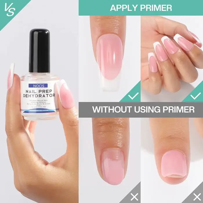 Déshydrateur professionnel pour ongles de 15 ml et apprêt sans acide pour vernis acrylique et gel - Préparation et prime
