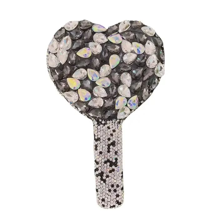 Miroir à main en diamant de luxe pour filles