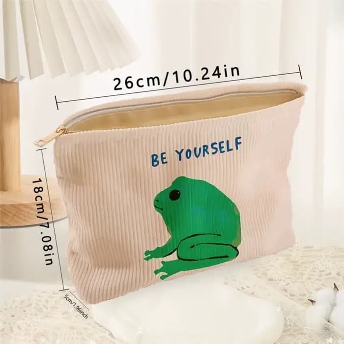 Sac de maquillage imprimé à motif de lèvres