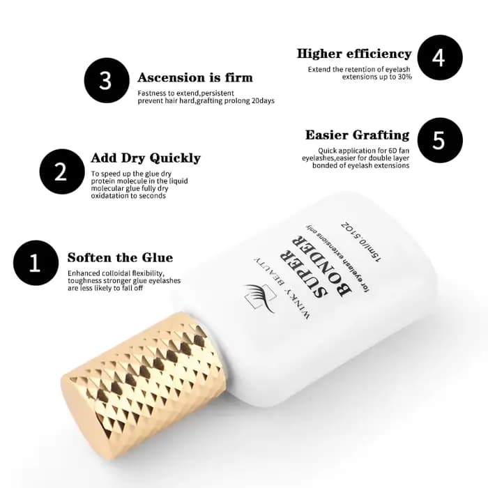Agent de fixation Super Bonder pour Extensions de cils
