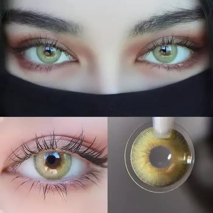 VISUASHOW LA Girl Lentilles de contact colorées vertes 3 tons 14