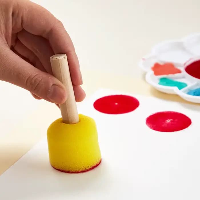 Brosse ronde en éponge de peinture en forme de champignon
