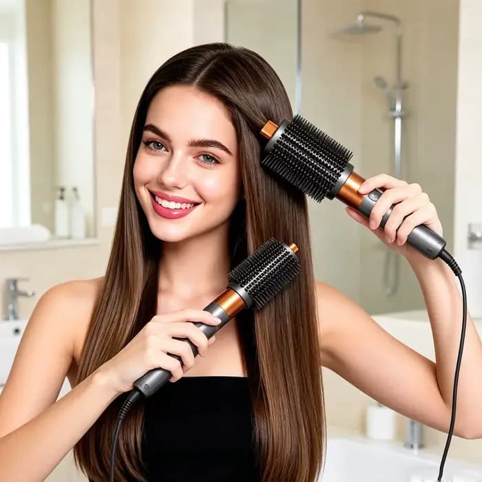 Grande brosse ronde volumisante