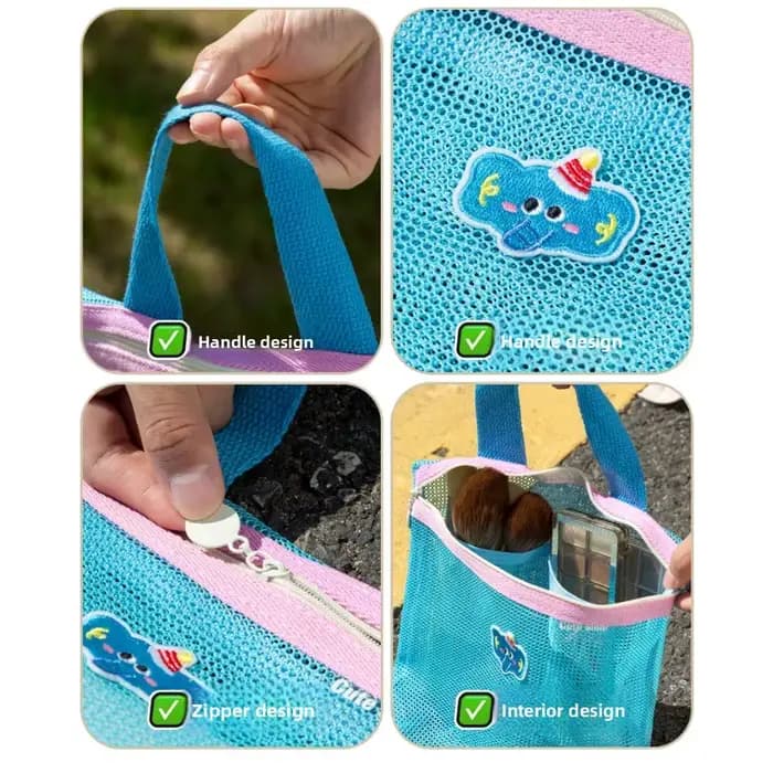 Sac de toilette portable en maille