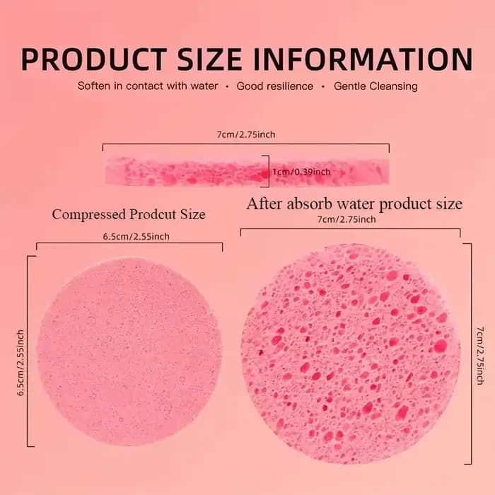 Éponge d'hydrothérapie cosmétique pour le visage compressée