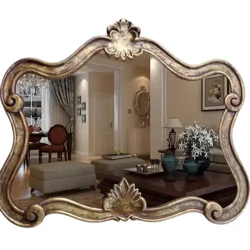 Miroir De maquillage doré pour filles