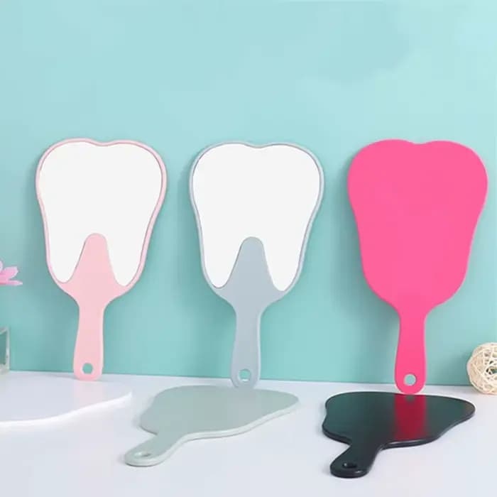 Miroir en plastique Simple en forme de dent
