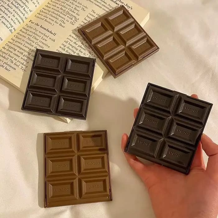 Miroir pliable en forme de chocolat
