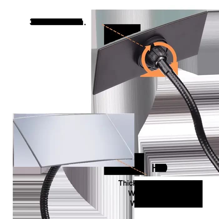 Flexible 360 ° Miroir à clipser réglable