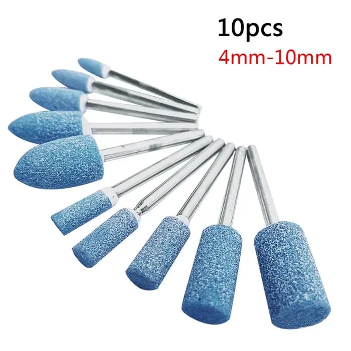10 pièces de têtes de polissage, roues abrasives montées pour outils électriques rotatifs Dremel, meule électrique, accessoires Dremel