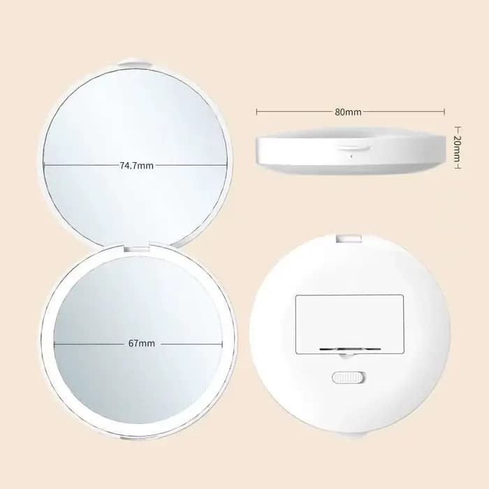 Miroir de maquillage LED portable