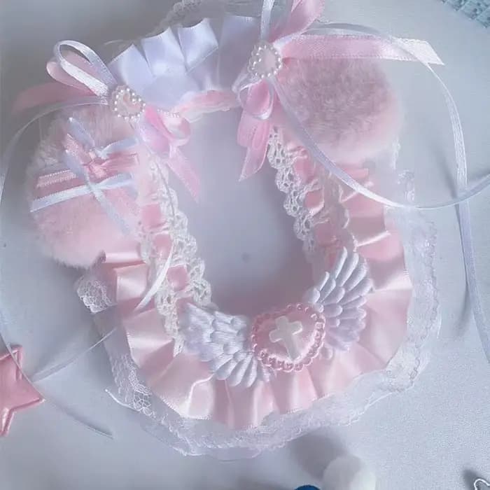 67 pièces d'ensemble d'accessoires colorés ensemble d'emballage de matériel en dentelle rose ventilateur manuel accessoires de bricolage paquet indolore beau nœud de fille