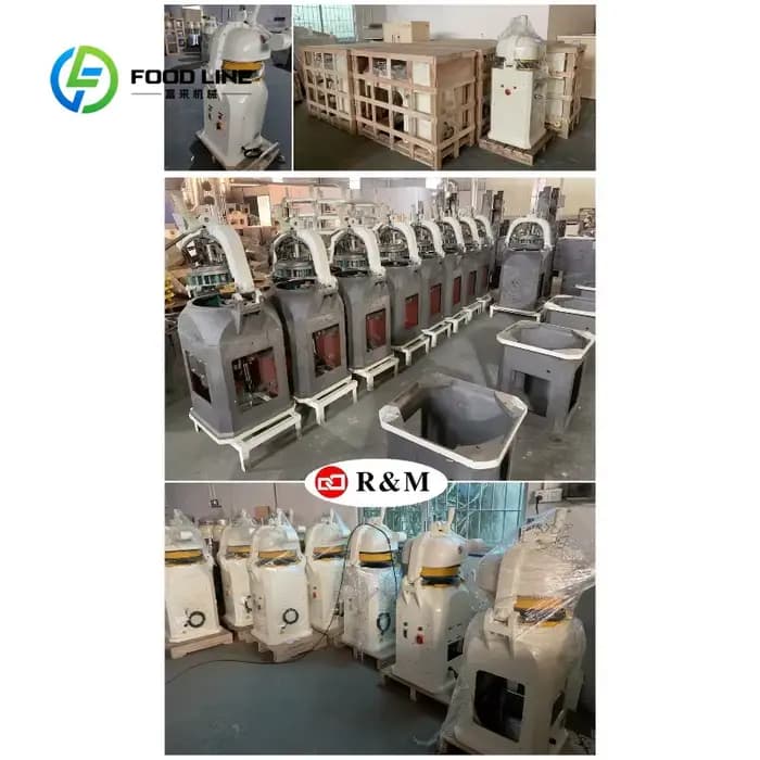 Machine automatique personnalisée pour la division et le façonnage de mini-pains, idéale pour la fabrication de roti et la production de boules de pâte en boulangerie.