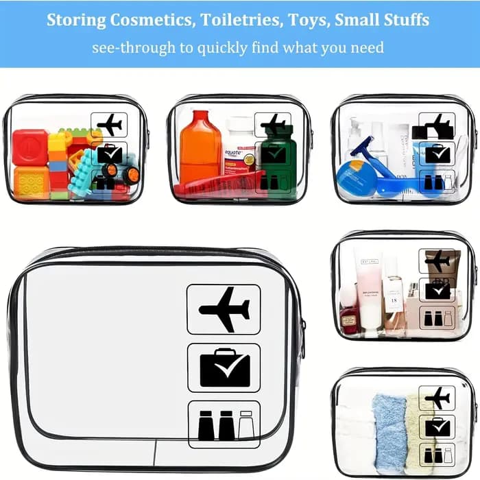 Trousse de toilette transparente approuvée par TSA
