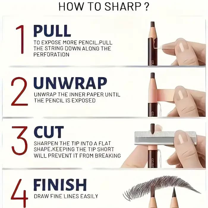 Crayon pour les yeux à nervures détachables