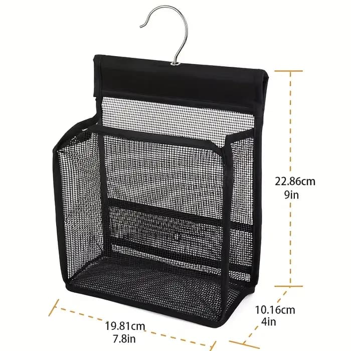 Sac de toilette suspendu en maille PVC