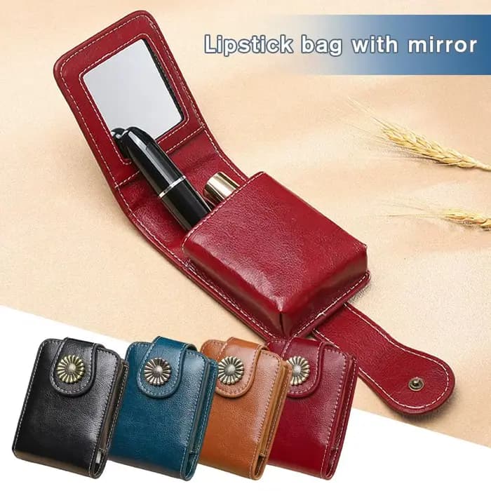 Mini sac à rouge à lèvres avec miroir
